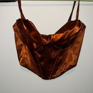 Adorable rusty corset top size xs